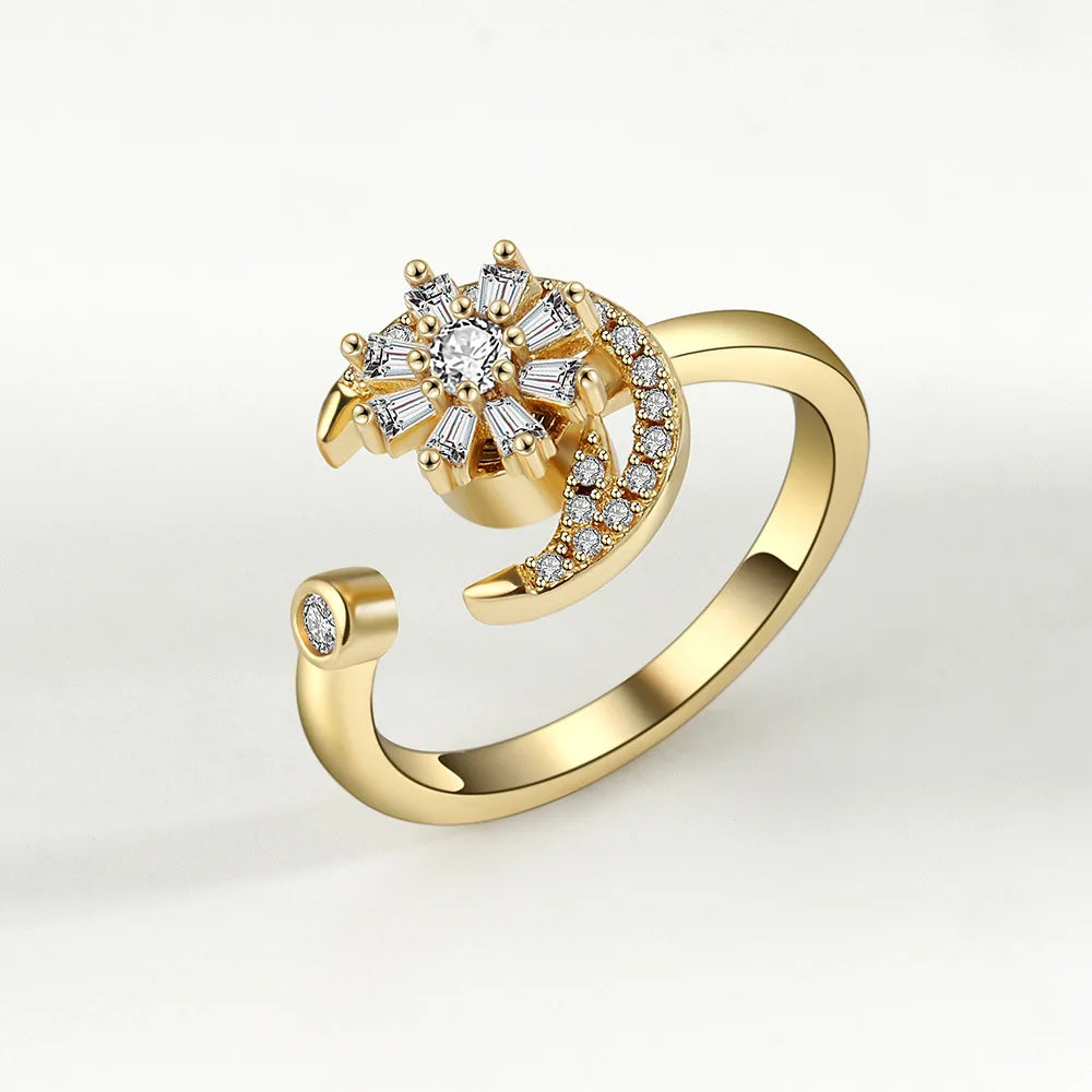 Anillo Antiansiedad Giratorio | Acero Inoxidable | Calma el Estrés al Instante