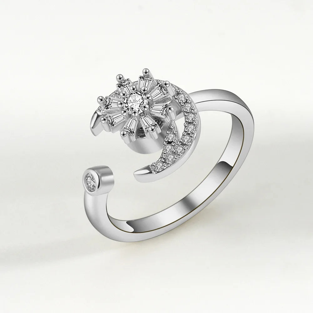 Anillo Antiansiedad Giratorio | Acero Inoxidable | Calma el Estrés al Instante