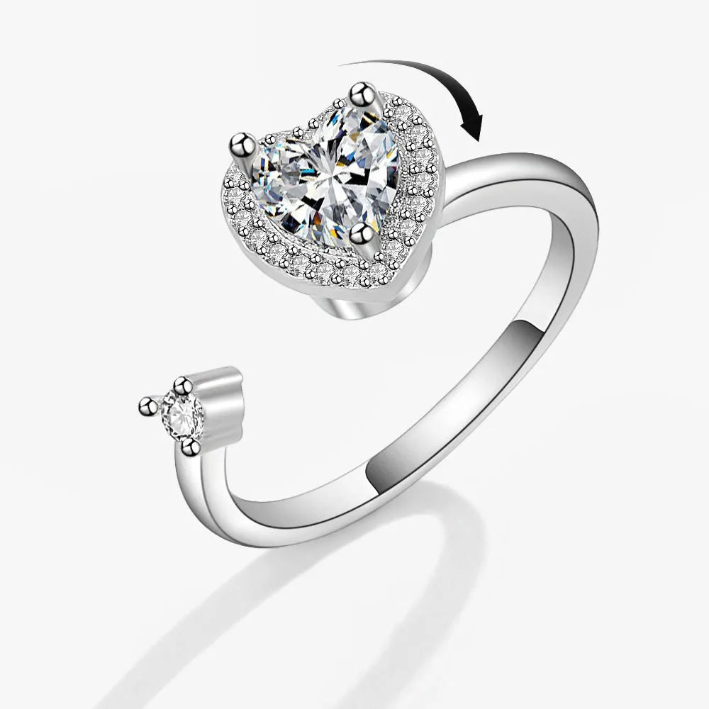 Anillo Antiansiedad Giratorio | Acero Inoxidable | Calma el Estrés al Instante