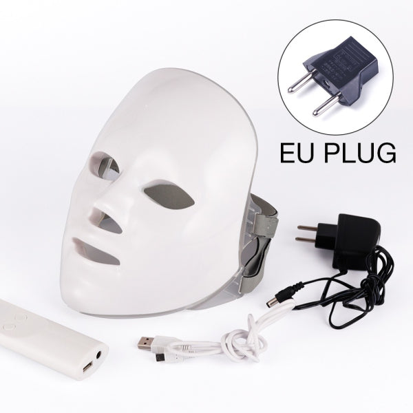Mascarilla de Terapia de Luz LED Facial | Roja + Azul + Verde + Amarilla | Antiedad y Antiacné