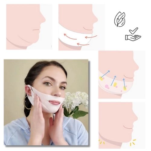 Pack 5 Mascarillas Reafirmantes de Mentón | Hidrogel Tensor | Lifting Facial