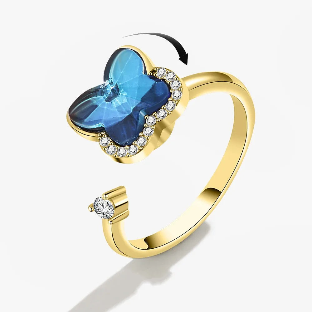 Anillo Antiansiedad Giratorio | Acero Inoxidable | Calma el Estrés al Instante