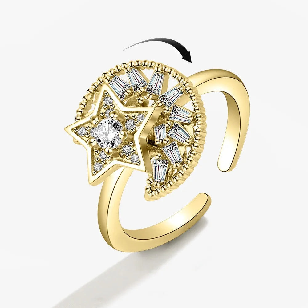 Anillo Antiansiedad Giratorio | Acero Inoxidable | Calma el Estrés al Instante