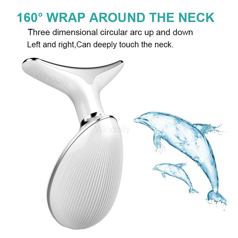 Dispositivo EMS Lifting Facial y Cuello | Vibración + LED + Calor | Antiedad