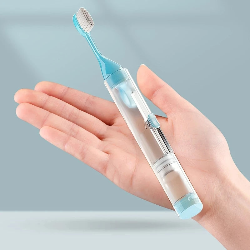 Cepillo de Dientes Portátil 3 en 1 | Cepillo + Estuche + Pasta Recargable