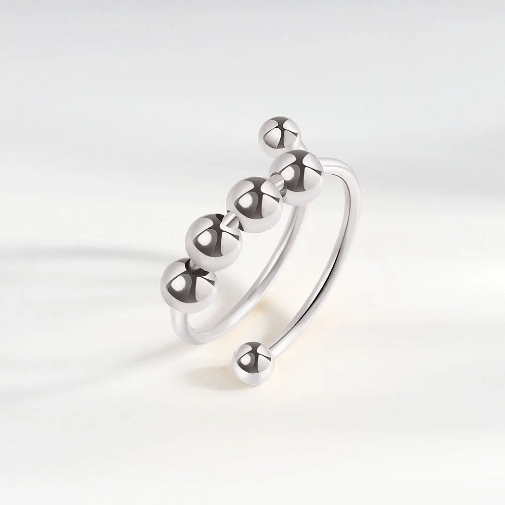 Anillo Antiansiedad Giratorio | Acero Inoxidable | Calma el Estrés al Instante