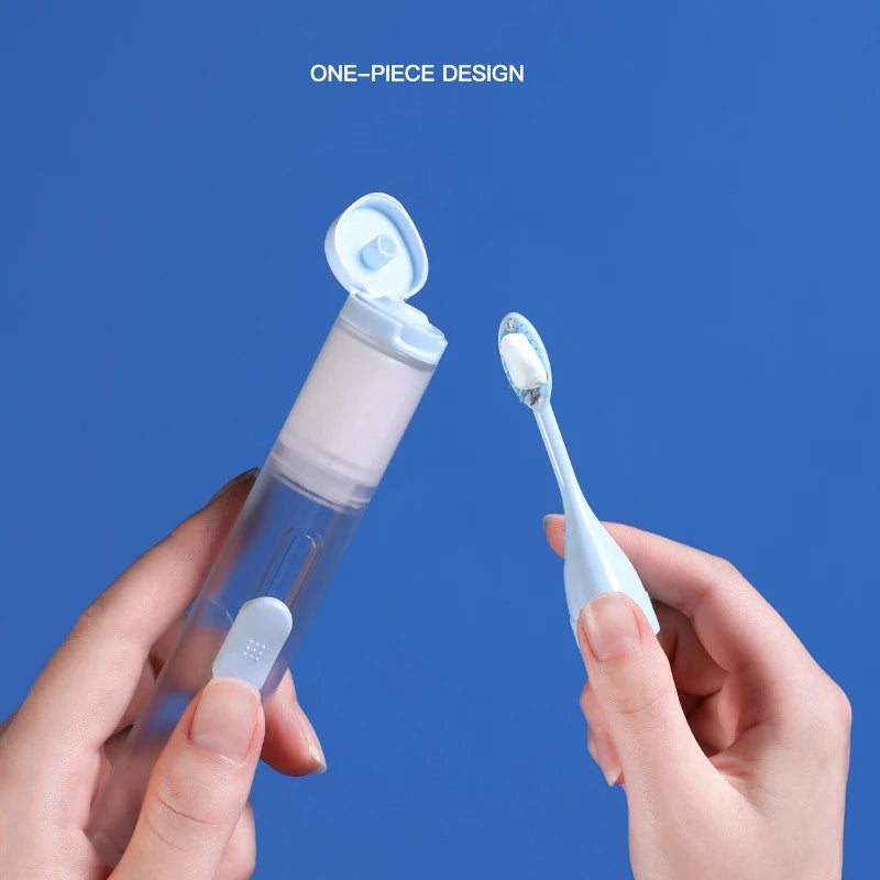 Cepillo de Dientes Portátil 3 en 1 | Cepillo + Estuche + Pasta Recargable
