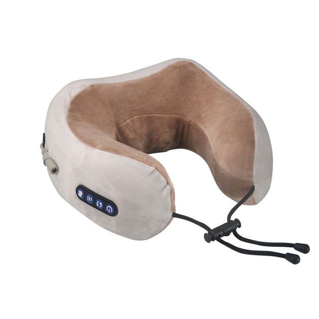Almohada Masajeadora Cervical en U | Calor + Vibración | Cuello y Hombros