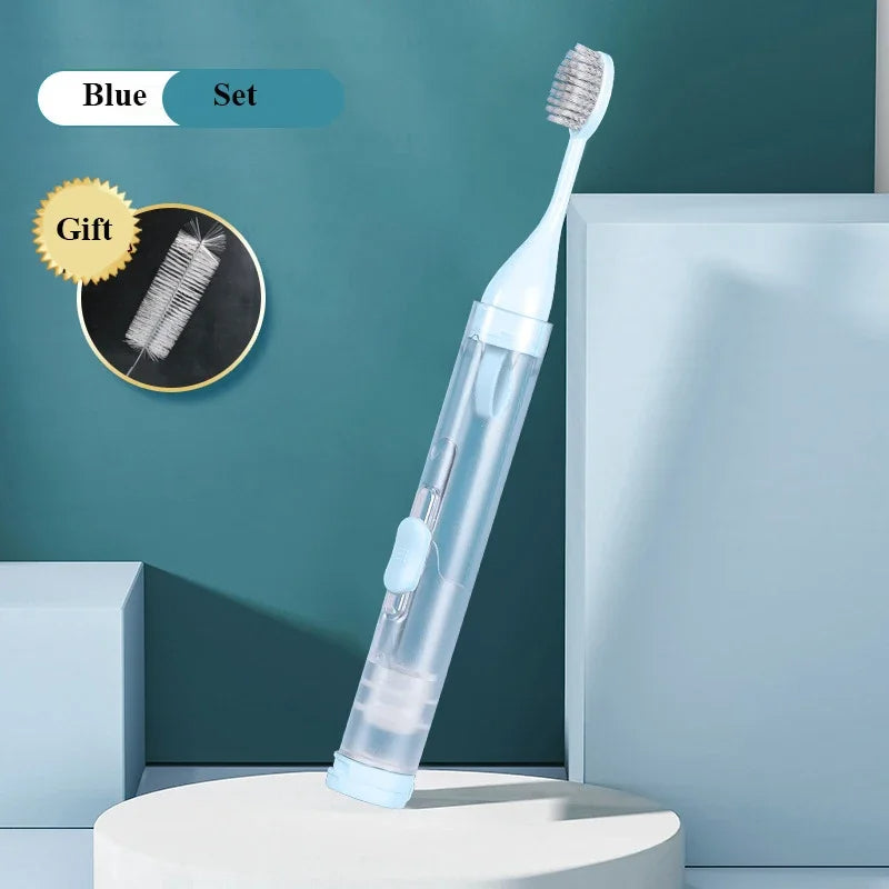 Cepillo de Dientes Portátil 3 en 1 | Cepillo + Estuche + Pasta Recargable