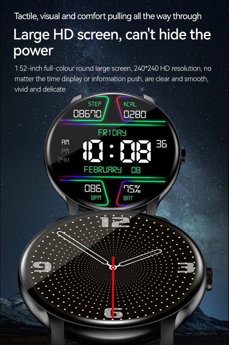 LXASFIT 2026 - Reloj Inteligente Deportivo para Mujer | Monitor de Salud, Ritmo Cardíaco y Sueño | Bluetooth | Android e iOS