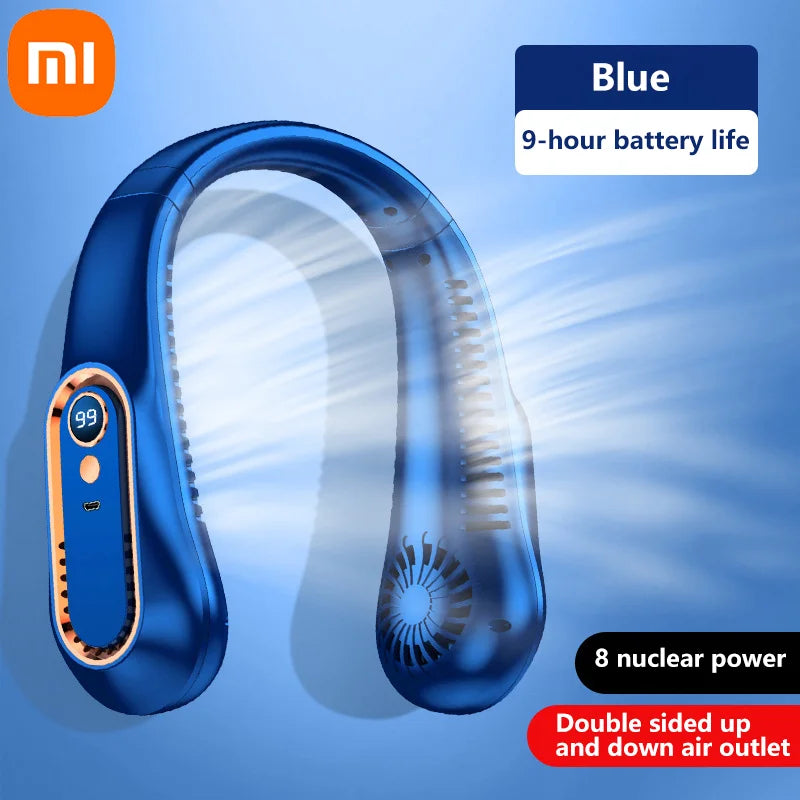 Ventilador de Cuello Eléctrico Xiaomi 8000mAh | Sin Aspas | Recargable | Pantalla LED | Para Exteriores