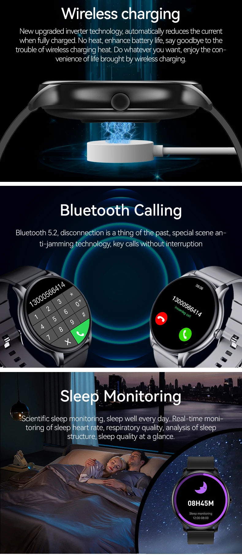 LXASFIT 2026 - Reloj Inteligente Deportivo para Mujer | Monitor de Salud, Ritmo Cardíaco y Sueño | Bluetooth | Android e iOS