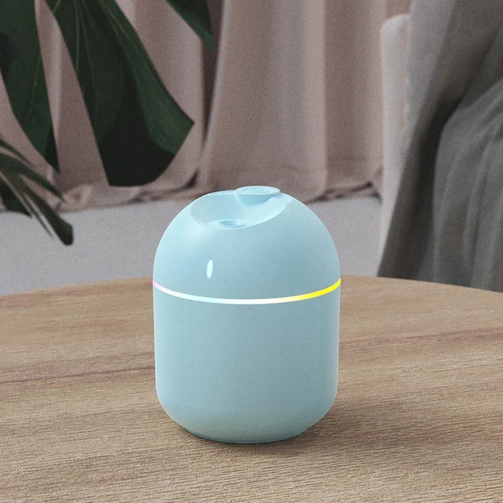 Humidificador Ultrasónico 270ml | Difusor de Aromas + Luz LED | Vapor Frío Silencioso