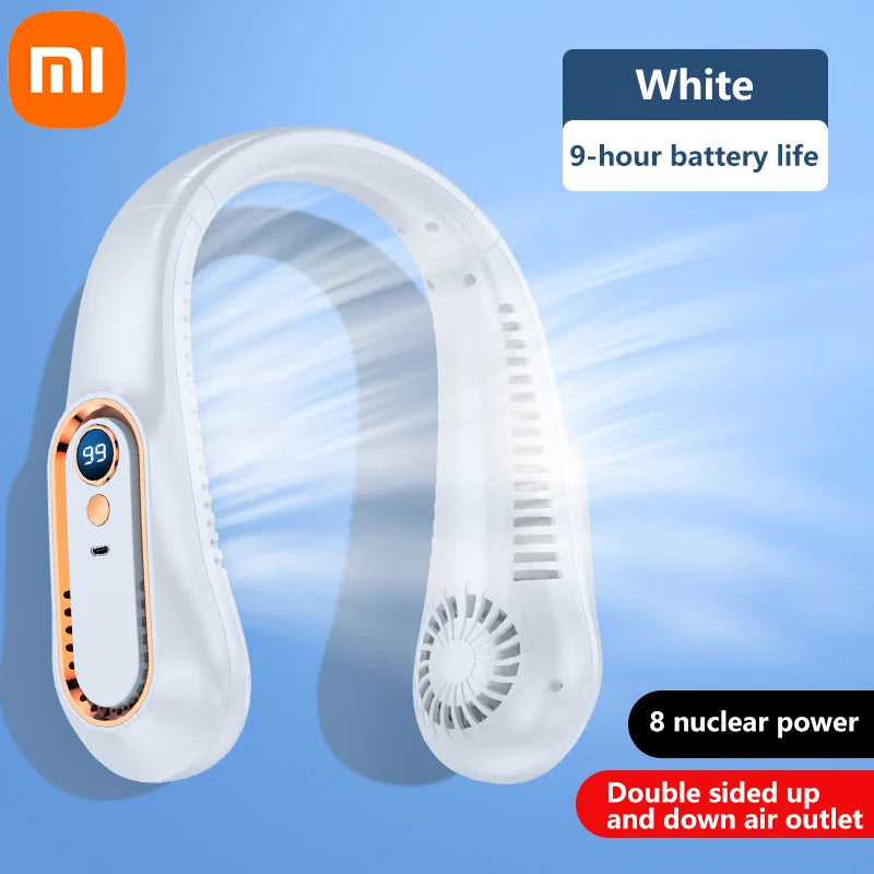 Ventilador de Cuello Eléctrico Xiaomi 8000mAh | Sin Aspas | Recargable | Pantalla LED | Para Exteriores