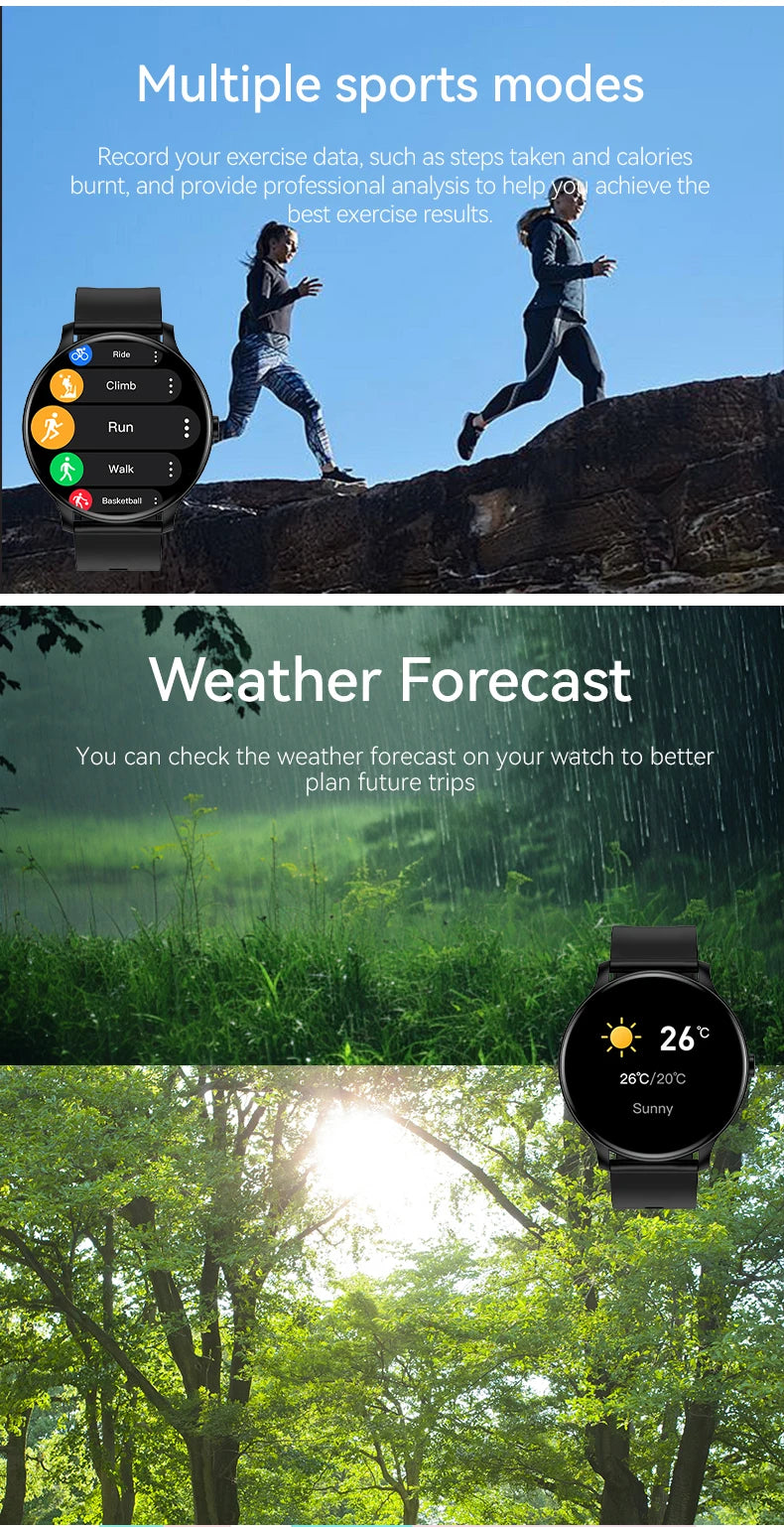 LXASFIT 2026 - Reloj Inteligente Deportivo para Mujer | Monitor de Salud, Ritmo Cardíaco y Sueño | Bluetooth | Android e iOS