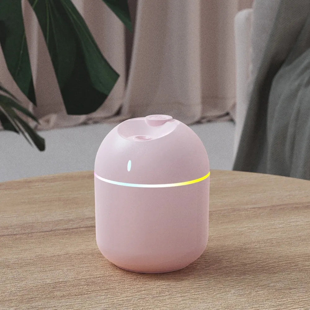 Humidificador Ultrasónico 270ml | Difusor de Aromas + Luz LED | Vapor Frío Silencioso