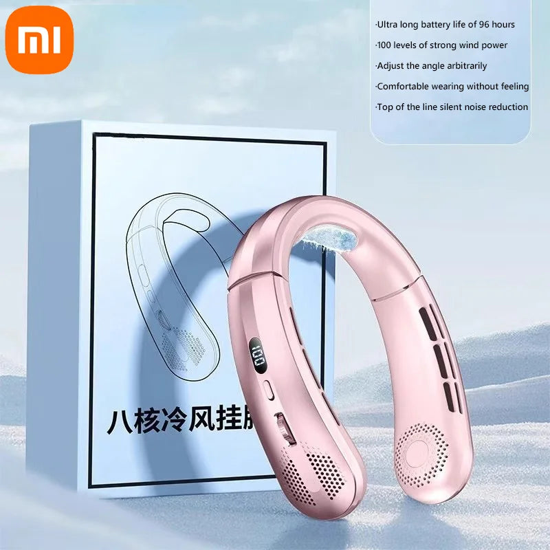 Ventilador de Cuello Eléctrico Xiaomi 8000mAh | Sin Aspas | Recargable | Pantalla LED | Para Exteriores