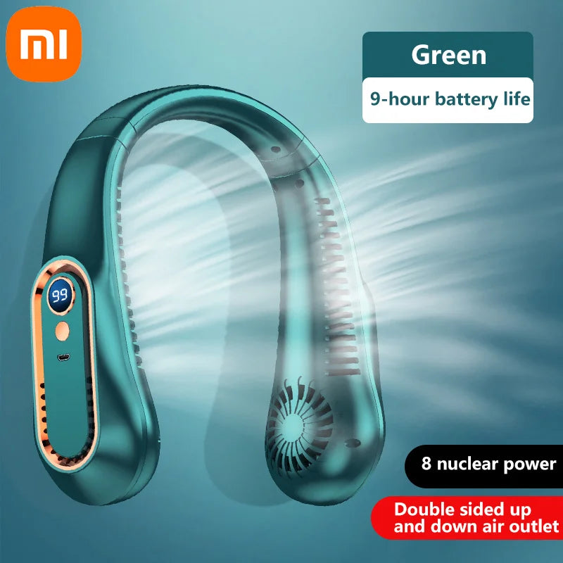 Ventilador de Cuello Eléctrico Xiaomi 8000mAh | Sin Aspas | Recargable | Pantalla LED | Para Exteriores