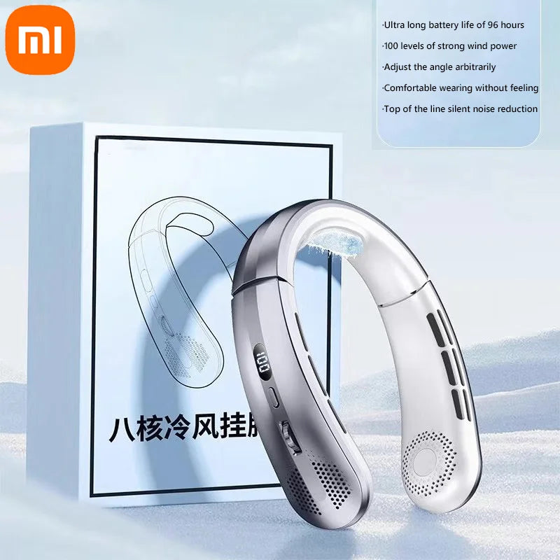 Ventilador de Cuello Eléctrico Xiaomi 8000mAh | Sin Aspas | Recargable | Pantalla LED | Para Exteriores